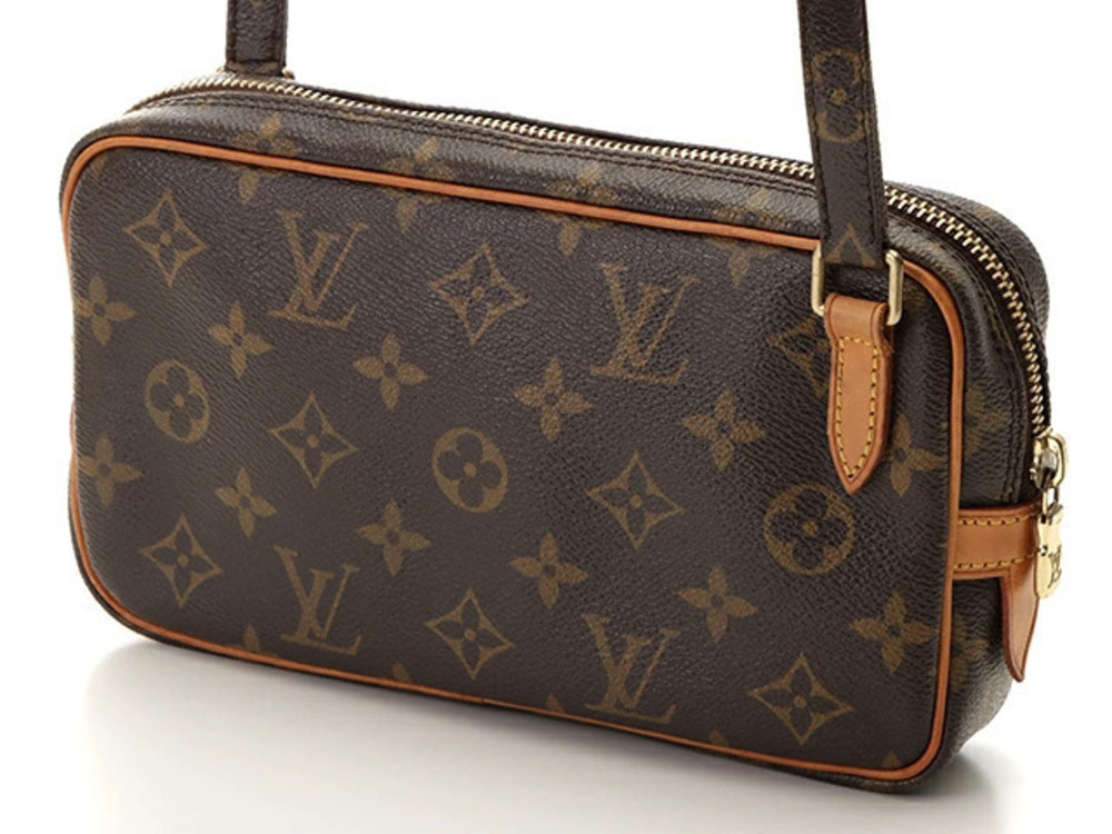 Louis Vuitton Monogram Pochette Bandouliere Bag Shoulder Marly Brown